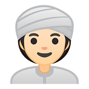 👳🏻‍♀️ Emoji Mujer Con Turbante: Tono De Piel Claro en Google Android 8.0.