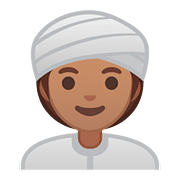 👳🏽‍♀️ Emoji Mujer Con Turbante: Tono De Piel Medio en Google Android 8.0.
