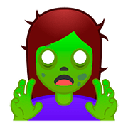 Emoji 🧟‍♀️ Zombie Donna su Google Android 8.0.