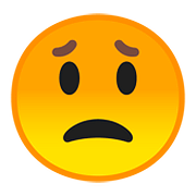 😟 Emoji Rosto Preocupado na Google Android 8.0.