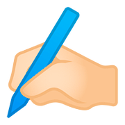 ✍🏻 Emoji Escrevendo à Mão: Pele Clara na Google Android 8.0.