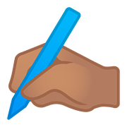 ✍🏽 Emoji Escrevendo à Mão: Pele Morena na Google Android 8.0.