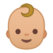 👶🏼 Emoji Bebé: Tono De Piel Claro Medio en Google Android 8.1.