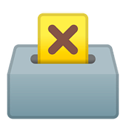 Emoji 🗳️ Urna Elettorale Con Scheda su Google Android 8.1.