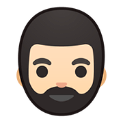🧔🏻 Emoji  Pessoa: Pele Clara E Barba na Google Android 8.1.