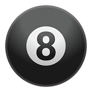 🎱 Emoji Bola Negra De Billar en Google Android 8.1.