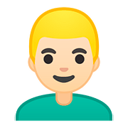 👱🏻‍♂️ Emoji Mann: helle Hautfarbe, blond Google Android 8.1.