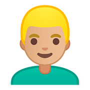 👱🏼‍♂️ Emoji Hombre Rubio: Tono De Piel Claro Medio en Google Android 8.1.