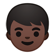 👦🏿 Emoji Niño: Tono De Piel Oscuro en Google Android 8.1.