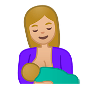 Emoji 🤱🏼 Allattare: Carnagione Abbastanza Chiara su Google Android 8.1.