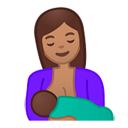 Emoji 🤱🏽 Allattare: Carnagione Olivastra su Google Android 8.1.