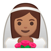 👰🏽 Emoji Noiva: Pele Morena na Google Android 8.1.