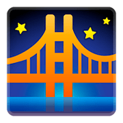 🌉 Emoji Brücke vor Nachthimmel Google Android 8.1.