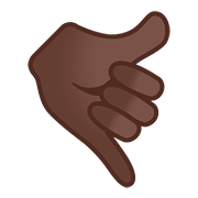 Emoji 🤙🏿 Mano Con Gesto Di Chiamata: Carnagione Scura su Google Android 8.1.