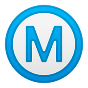 Ⓜ️ Emoji Buchstabe „M“ in Kreis Google Android 8.1.