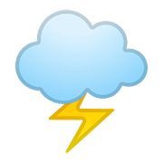 🌩️ Emoji Nube Con Rayo en Google Android 8.1.
