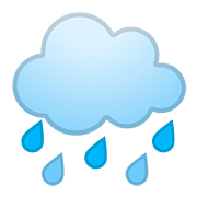 🌧️ Emoji Nube Con Lluvia en Google Android 8.1.