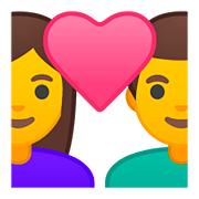 Émoji 👩‍❤️‍👨 Couple Avec Cœur : Femme Et Homme sur Google Android 8.1.