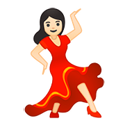 💃🏻 Emoji Mujer Bailando: Tono De Piel Claro en Google Android 8.1.