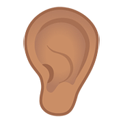 Emoji 👂🏽 Orecchio: Carnagione Olivastra su Google Android 8.1.