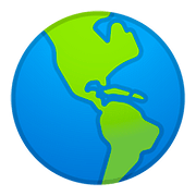 🌎 Emoji Globo Terráqueo Mostrando América en Google Android 8.1.