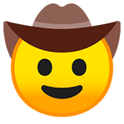 Emoji 🤠 Faccina Con Cappello Da Cowboy su Google Android 8.1.