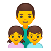 Émoji 👨‍👧‍👦 Famille : Homme, Fille Et Garçon sur Google Android 8.1.