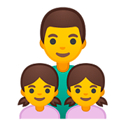Émoji 👨‍👧‍👧 Famille : Homme, Fille Et Fille sur Google Android 8.1.