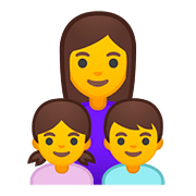 👩‍👧‍👦 Emoji Familia: Mujer, Niña, Niño en Google Android 8.1.