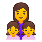 Emoji 👩‍👧‍👧 Famiglia: Donna, Bambina E Bambina su Google Android 8.1.