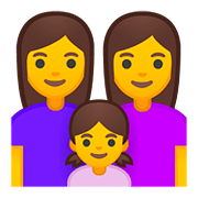 👩‍👩‍👧 Emoji Familie: Frau, Frau und Mädchen Google Android 8.1.