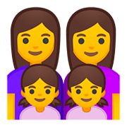 👩‍👩‍👧‍👧 Emoji Familie: Frau, Frau, Mädchen und Mädchen Google Android 8.1.