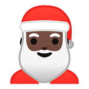🎅🏿 Emoji Weihnachtsmann: dunkle Hautfarbe Google Android 8.1.