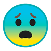 Emoji 😨 Faccina Impaurita su Google Android 8.1.