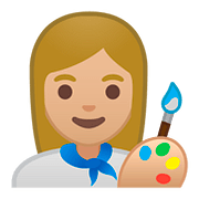 👩🏼‍🎨 Emoji Künstlerin: mittelhelle Hautfarbe Google Android 8.1.
