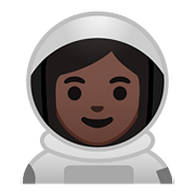 👩🏿‍🚀 Emoji Astronautin: dunkle Hautfarbe Google Android 8.1.