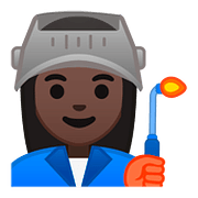 👩🏿‍🏭 Emoji Operaria: Tono De Piel Oscuro en Google Android 8.1.
