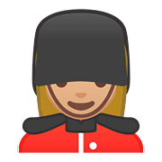 💂🏼‍♀️ Emoji Guardia Mujer: Tono De Piel Claro Medio en Google Android 8.1.