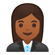 Emoji 👩🏾‍💼 Impiegata: Carnagione Abbastanza Scura su Google Android 8.1.