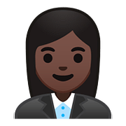 Émoji 👩🏿‍💼 Employée De Bureau : Peau Foncée sur Google Android 8.1.