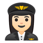 👩🏻‍✈️ Emoji Piloto De Avião Mulher: Pele Clara na Google Android 8.1.