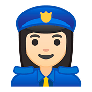 👮🏻‍♀️ Emoji Agente De Policía Mujer: Tono De Piel Claro en Google Android 8.1.