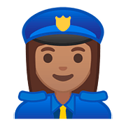 👮🏽‍♀️ Emoji Polizistin: mittlere Hautfarbe Google Android 8.1.