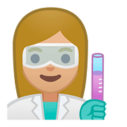 👩🏼‍🔬 Emoji Cientista Mulher: Pele Morena Clara na Google Android 8.1.