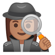 Emoji 🕵🏽‍♀️ Investigatrice: Carnagione Olivastra su Google Android 8.1.