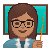 Émoji 👩🏽‍🏫 Enseignante : Peau Légèrement Mate sur Google Android 8.1.
