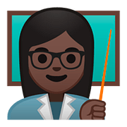 👩🏿‍🏫 Emoji Profesora: Tono De Piel Oscuro en Google Android 8.1.