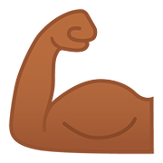 Emoji 💪🏾 Bicipite: Carnagione Abbastanza Scura su Google Android 8.1.