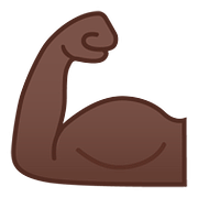 Emoji 💪🏿 Bicipite: Carnagione Scura su Google Android 8.1.