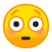 Emoji 😳 Faccina Imbarazzata su Google Android 8.1.